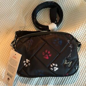 NWT Lug Coupe SE Convertible Crossbody Bag Paws Black Dog